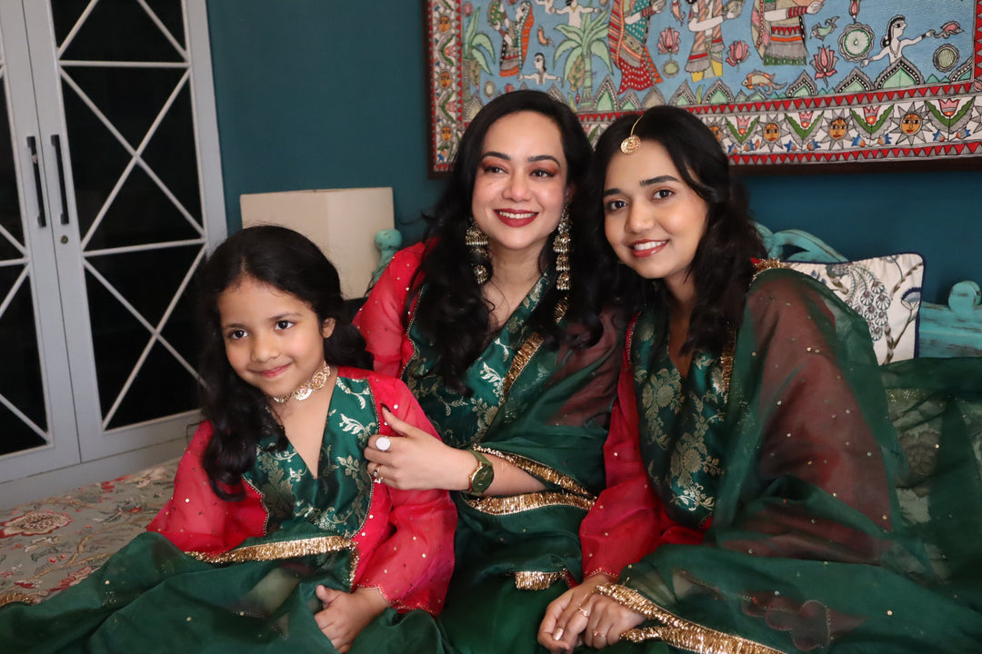 mother daughter twinning sharara sets