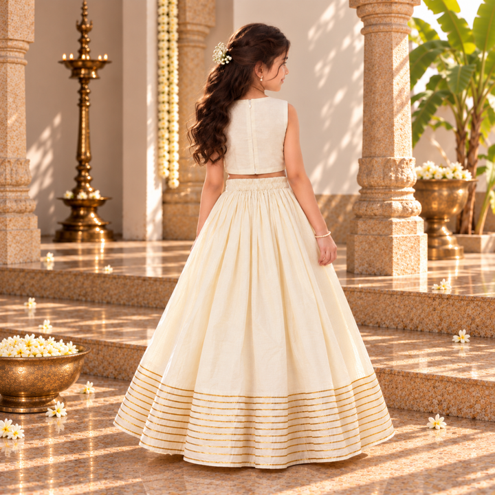 The Ivory Heirloom Lehenga for girls