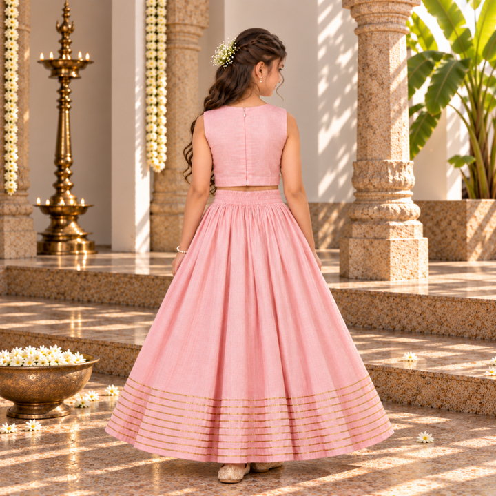 Gulabi choli lehenga for girls