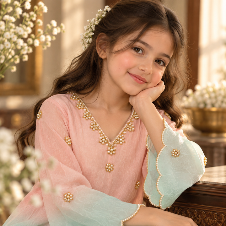 Candy Ombre Pearl — Chanderi Sharara Set