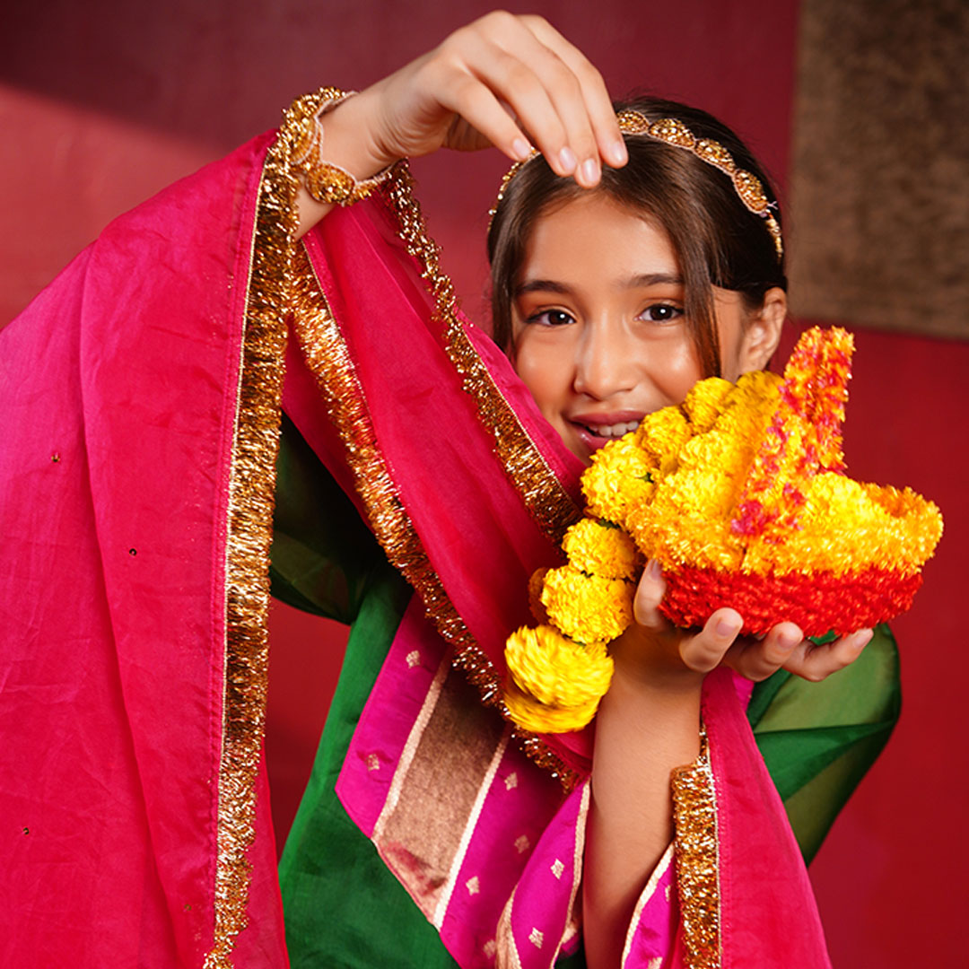 Dil-e- Roshni Suit With Pink pant for girls