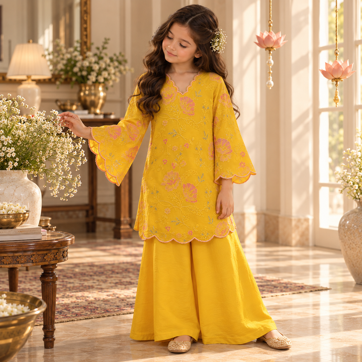 Magnolias — Chanderi Sharara Set