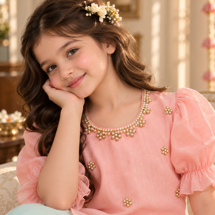 Ombre Pearl — Chanderi Sharara Set