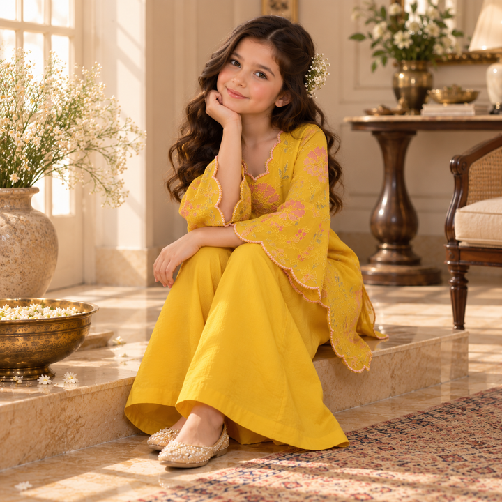 Magnolias — Chanderi Sharara Set