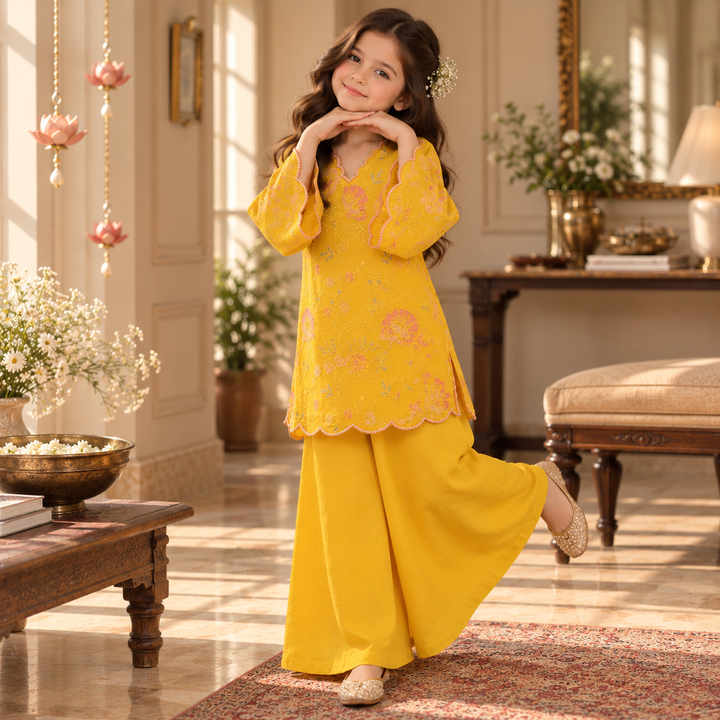 Magnolias — Chanderi Sharara Set