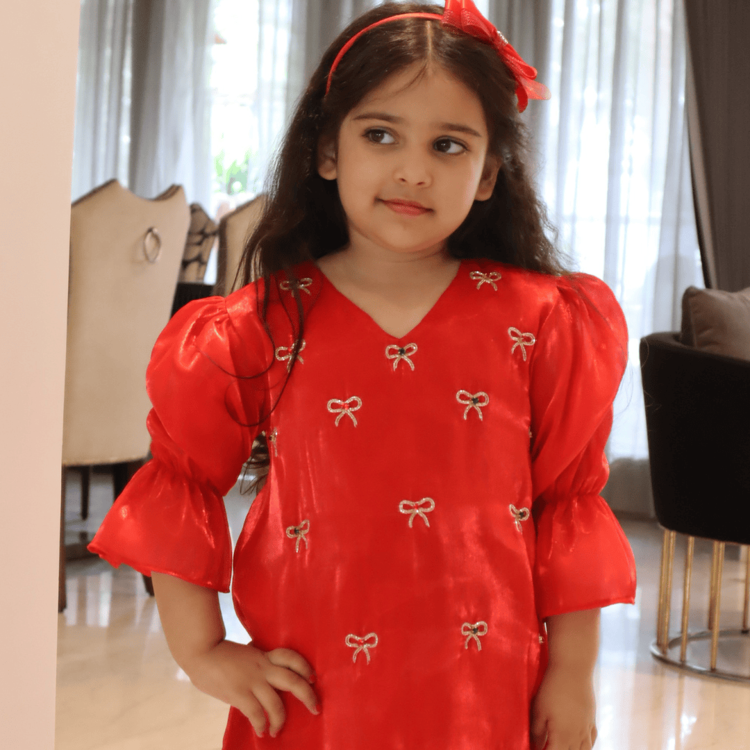 Christmas party wear red tunic for girls Bangalore