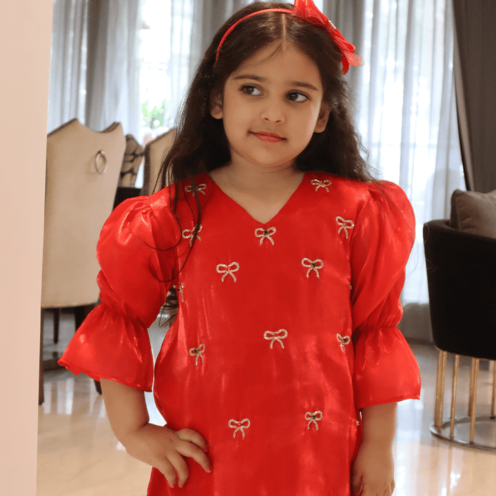 Christmas party wear red tunic for girls Bangalore