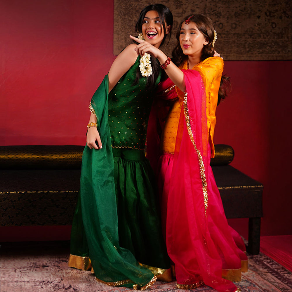 Exclusive ethnic kidswear sharara suit Navratri
