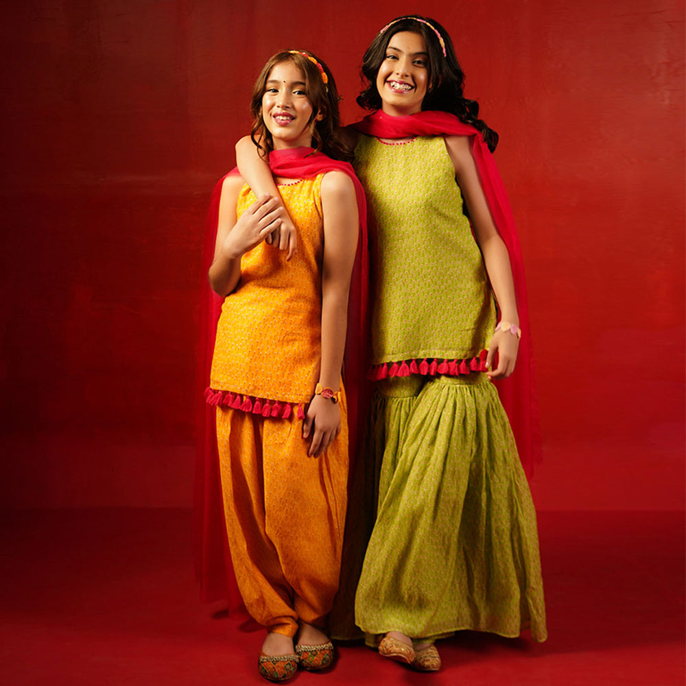 Kids ethnic suit salwar luxury wear for Sangeet