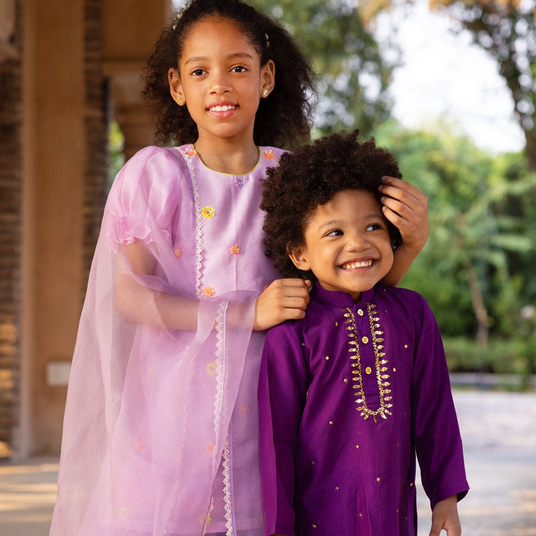 Designer lilac salwar suit for girls festive wedding wear Hyderabad UAE