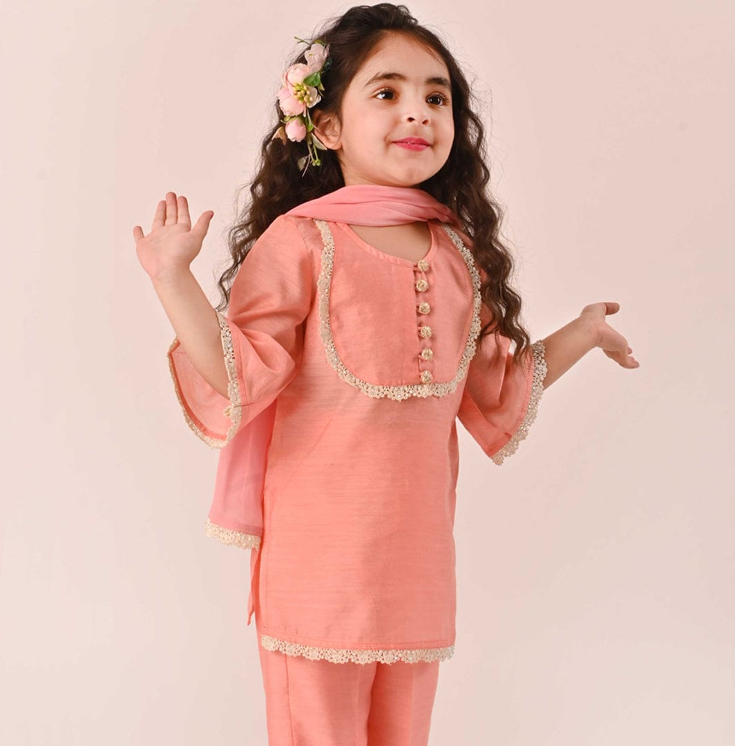 Designer peach salwar suit for girls festive wedding wear Hyderabad UAE