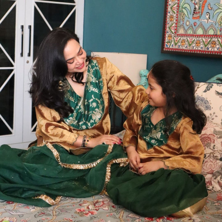 Raksha Bandhan traditional twinning look in Gurgaon