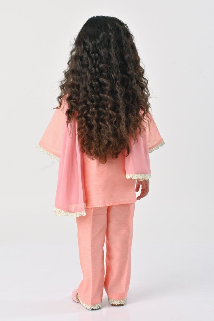 Elegant peach salwar set for girls luxury wedding outfit UAE Hyderabad