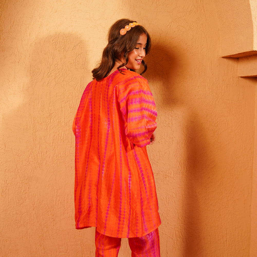 Handmade kaftan with pants artisan crafted ethnic girls wear Mumbai Bangalore Dubai