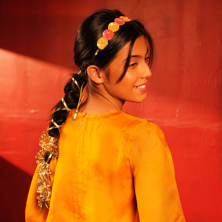 Ethnic golden handmade choker with sequins for teens Indian salwar lehenga in Sydney & Singapore