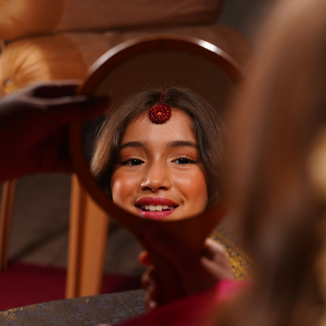 Festive kids ethnic maang tikka for Diwali party in Mumbai