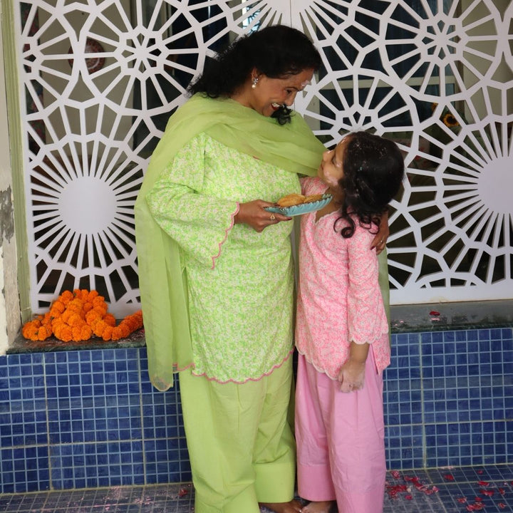 Green ethnic wear for girls for Eid and Diwali in Dubai