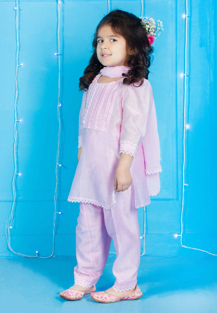 Handcrafted pink salwar set for girls for mehendi and sangeet in Dubai