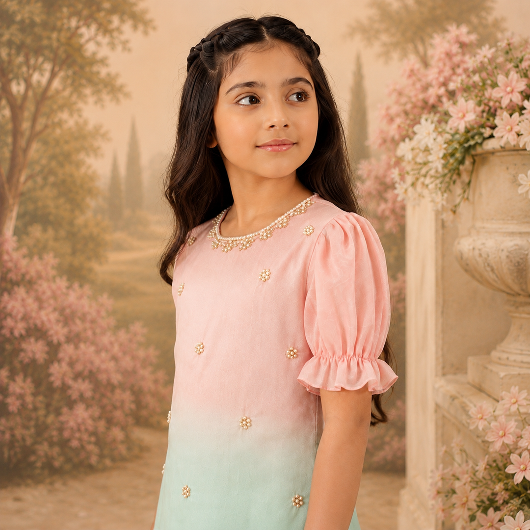 Ombre Pearl — Chanderi Sharara Set
