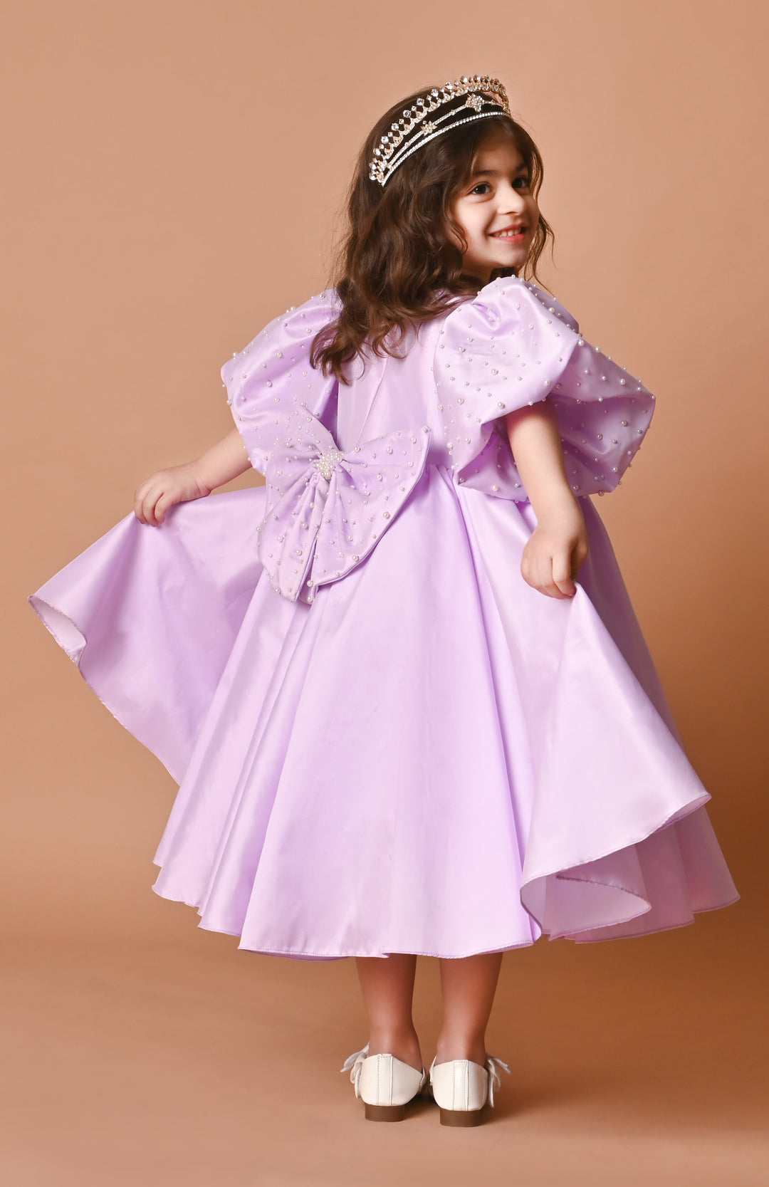 Stylish festive frock for girls - Celebrate in Western fashion with this lovely attire