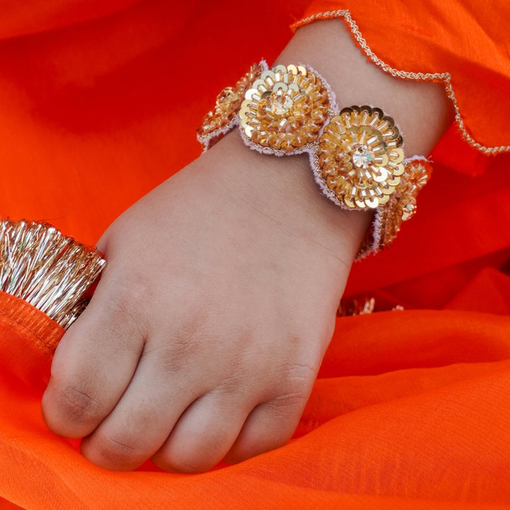 Artisan golden bracelet for girls Indian ethnic wear loved in Mumbai New York