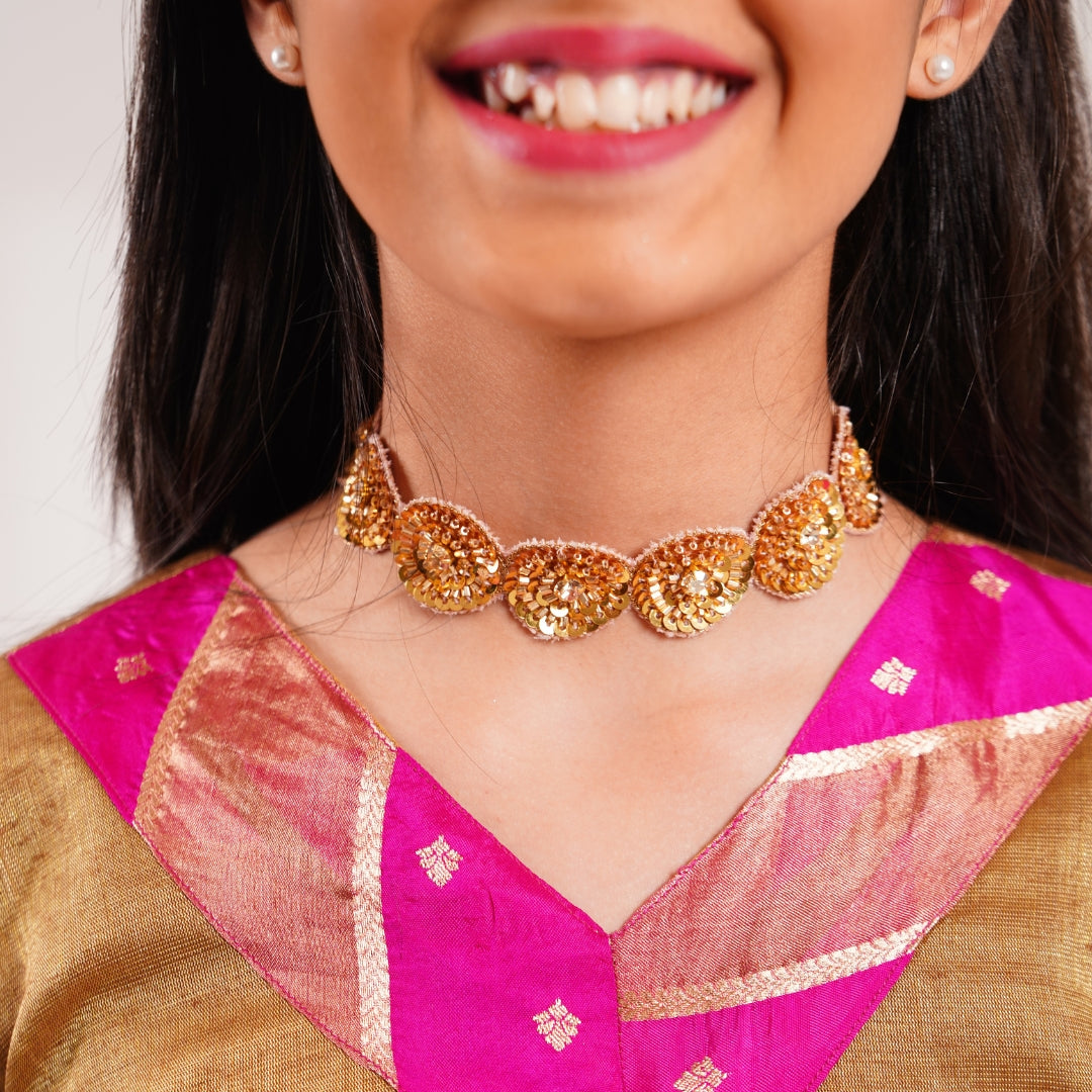 Designer golden brocade kurta sharara set for girls elegant festive outfit wedding
