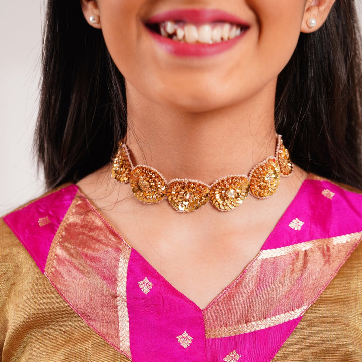 Designer golden brocade kurta sharara set for girls elegant festive outfit wedding