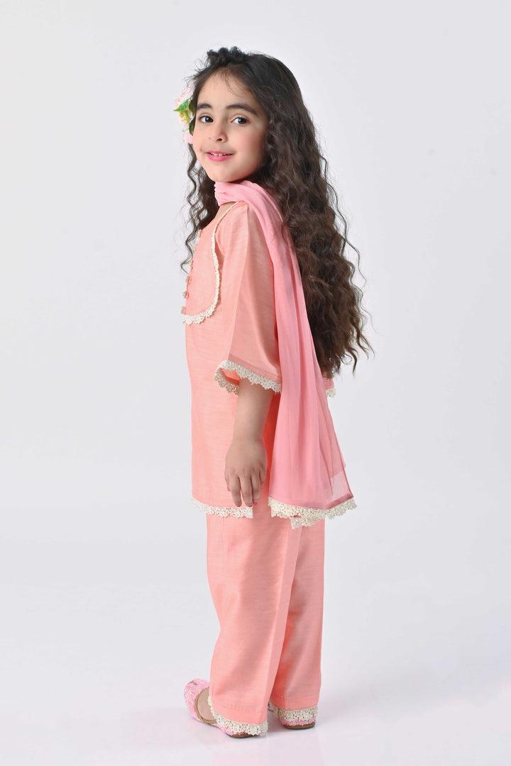 Luxury peach salwar kameez for girls handcrafted ethnic fashion Singapore Hyderabad
