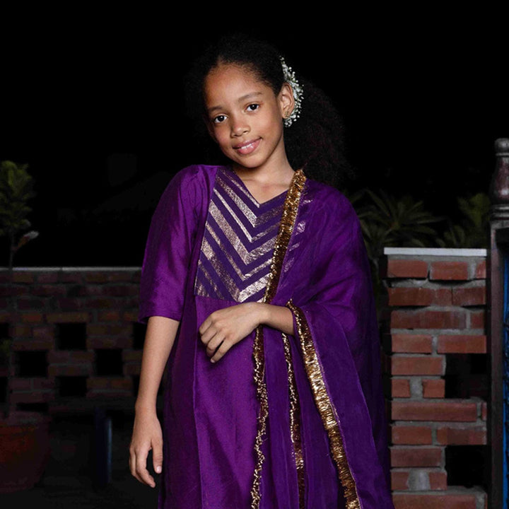 Luxury purple salwar kameez for girls handcrafted ethnic fashion Singapore Hyderabad