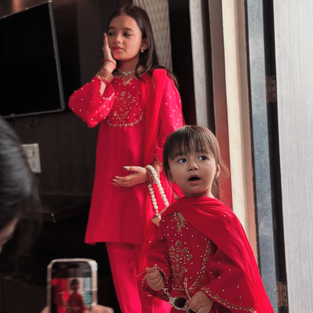 Luxury red ethnic wear for girls for Eid, mehendi, and sangeet in South Delhi