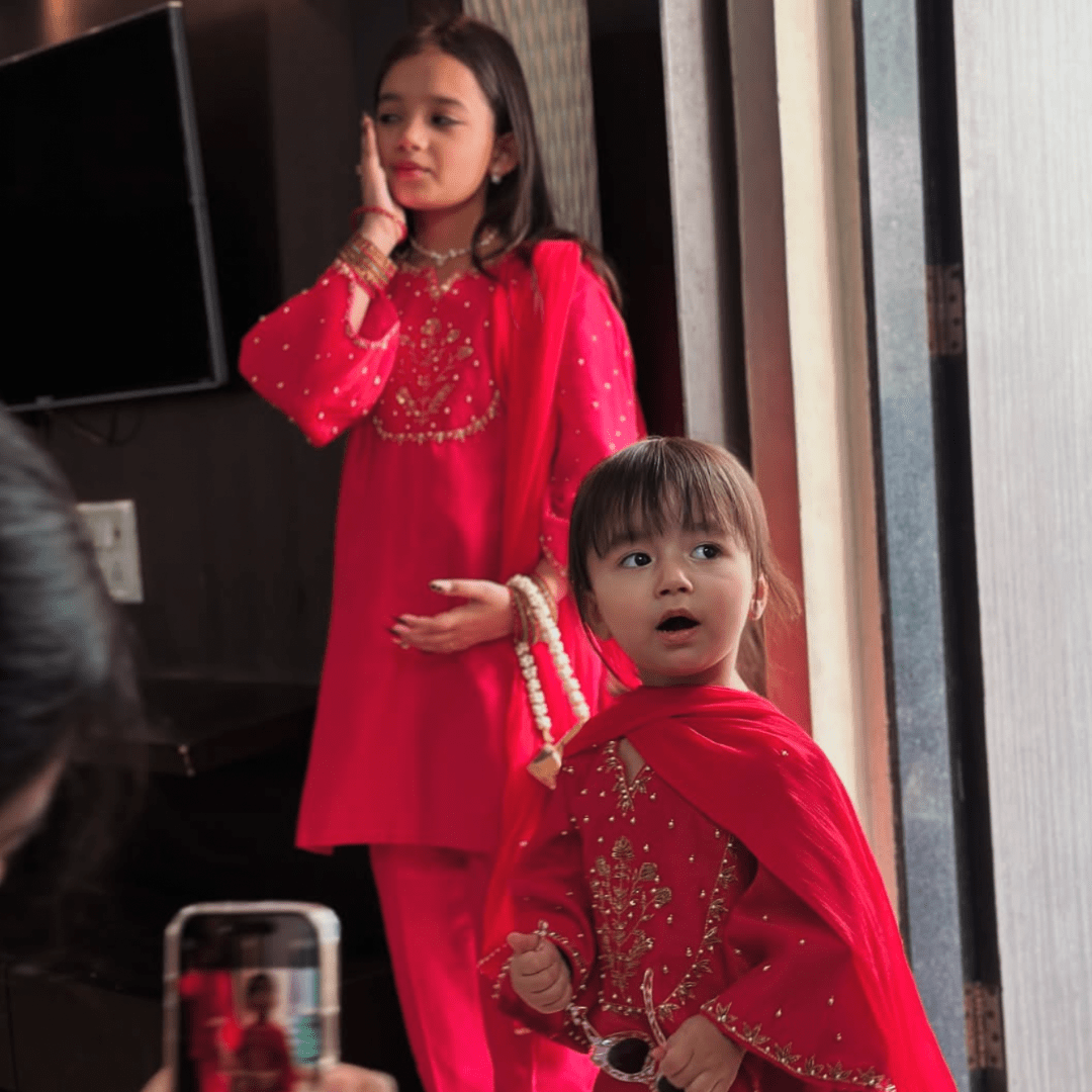 Luxury red ethnic wear for girls for Eid, mehendi, and sangeet in South Delhi