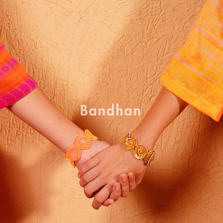 Designer ethnic bracelet in pink and orange – ideal for celebrations in Gurgaon’s upscale circles