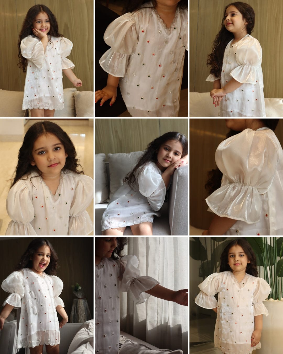 Luxury white tunic for girls Hyderabad