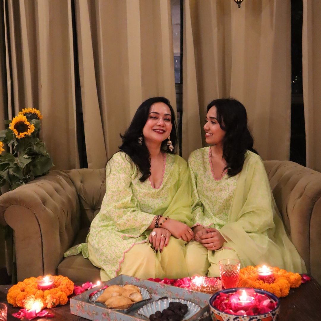 Raksha Bandhan special mother daughter matching ethnic outfit