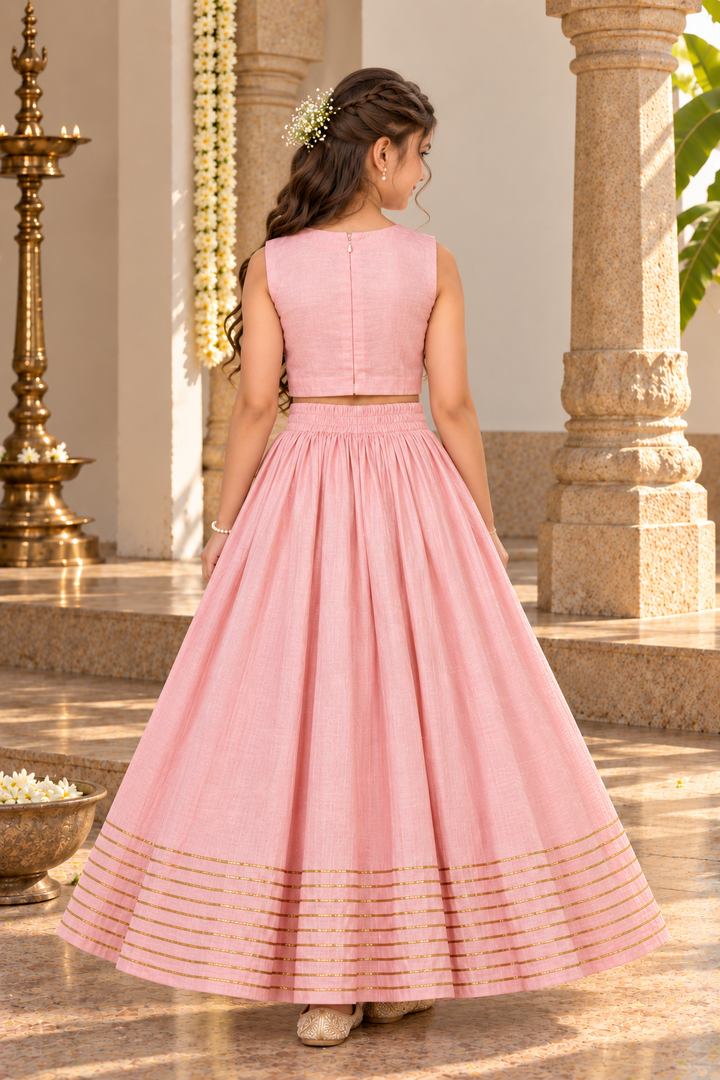 Gulabi choli lehenga for girls