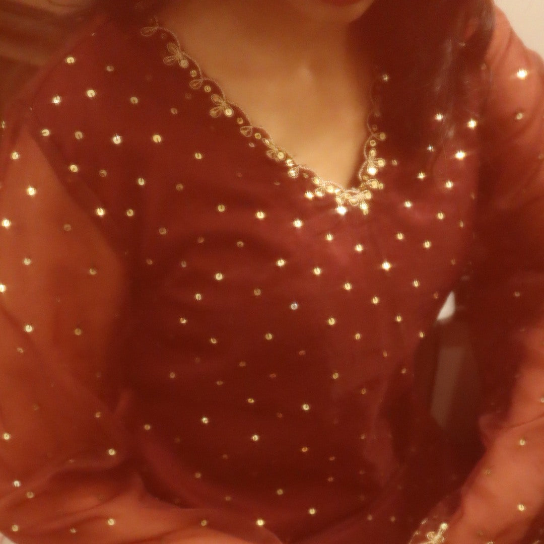 Premium chocolate wine ethnic suit for Eid and Diwali