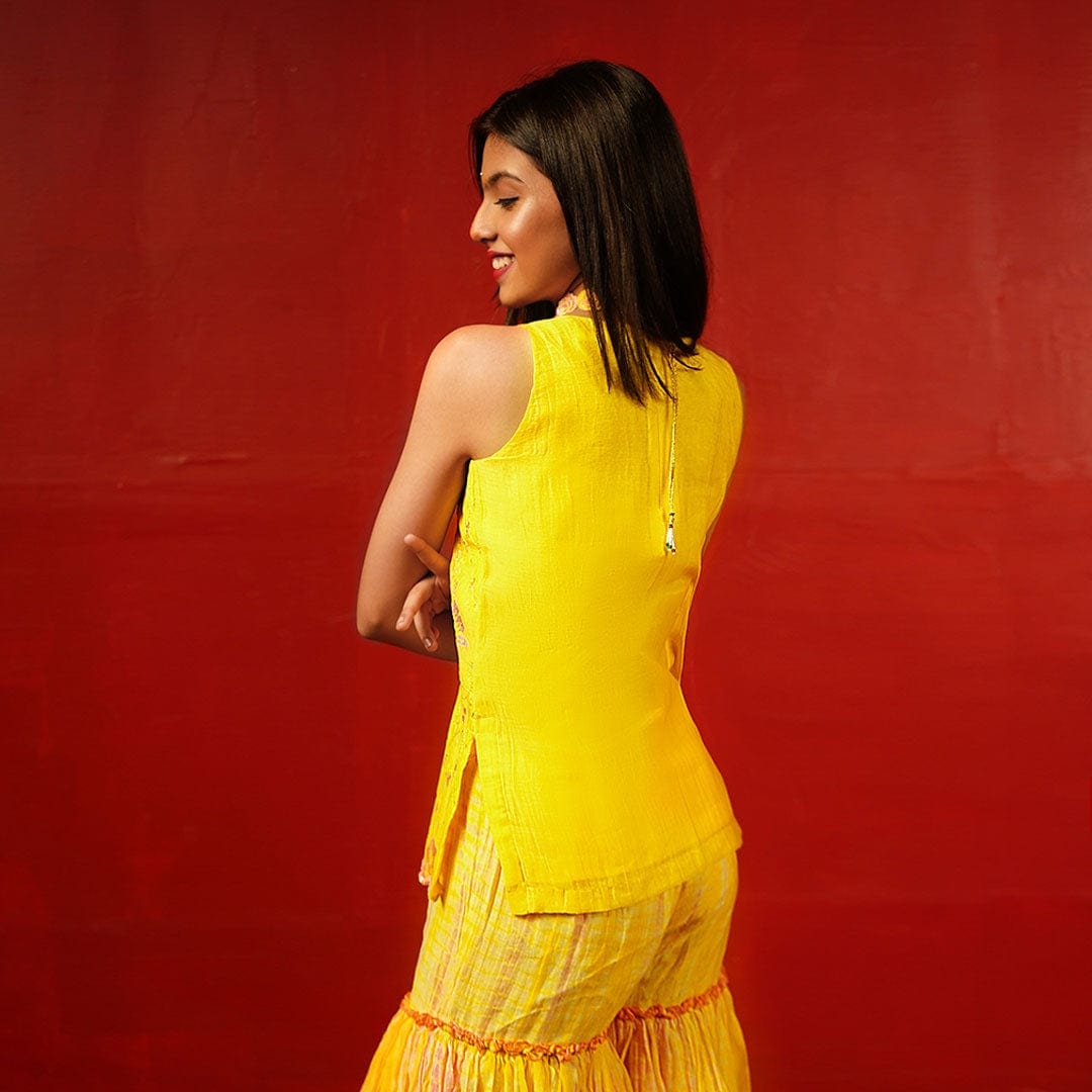 Designer ethnic sharara set for girls – luxury reception wear in UAE and Singapore.