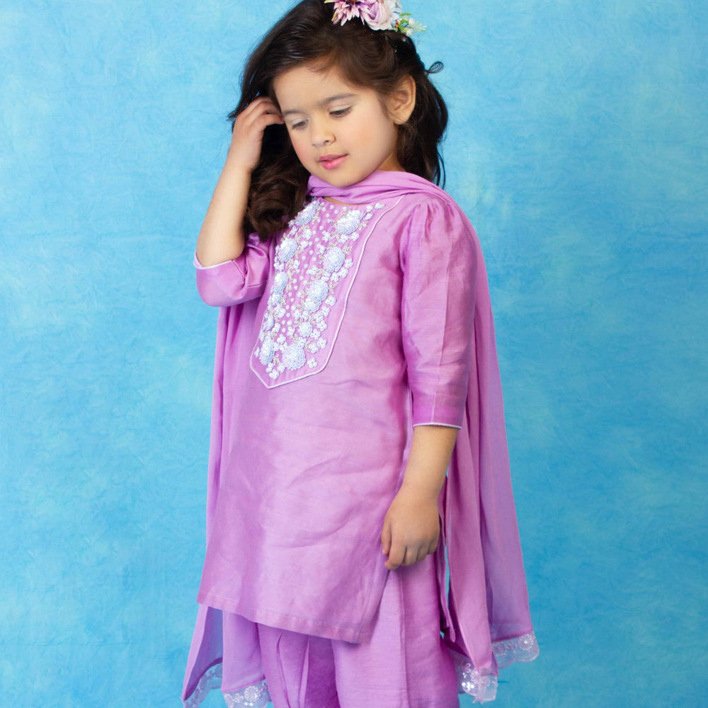 Premium lilac salwar suit for girls pastel ethnic fashion India US
