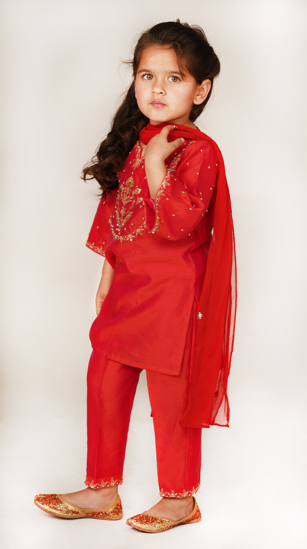 RED salwar suit design for girl latest