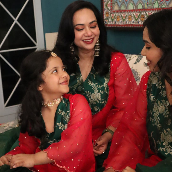 Raksha Bandhan celebration pink sharara set