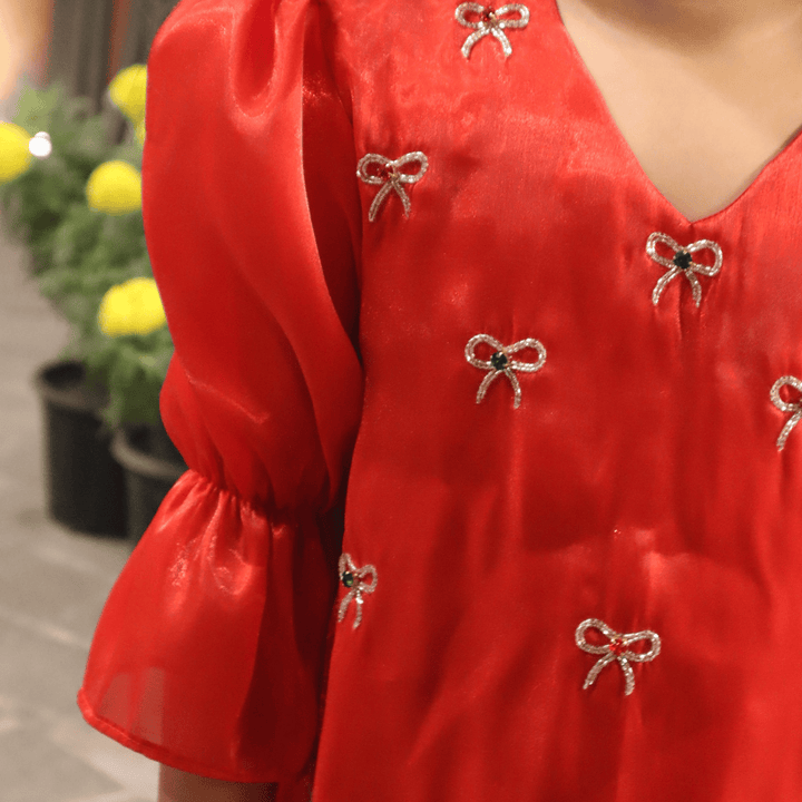 Red tunic for girls holiday edit Qatar & Bangalore