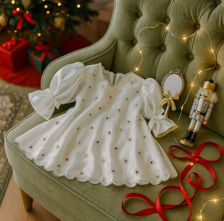 Soft white tunic for girls holiday season Hyderabad