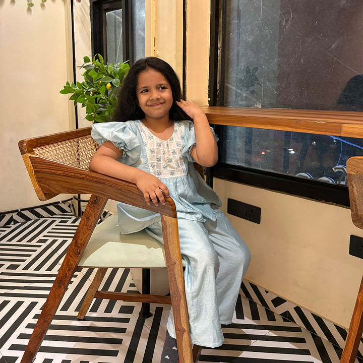 Blue Flower Co-ord set for Girls