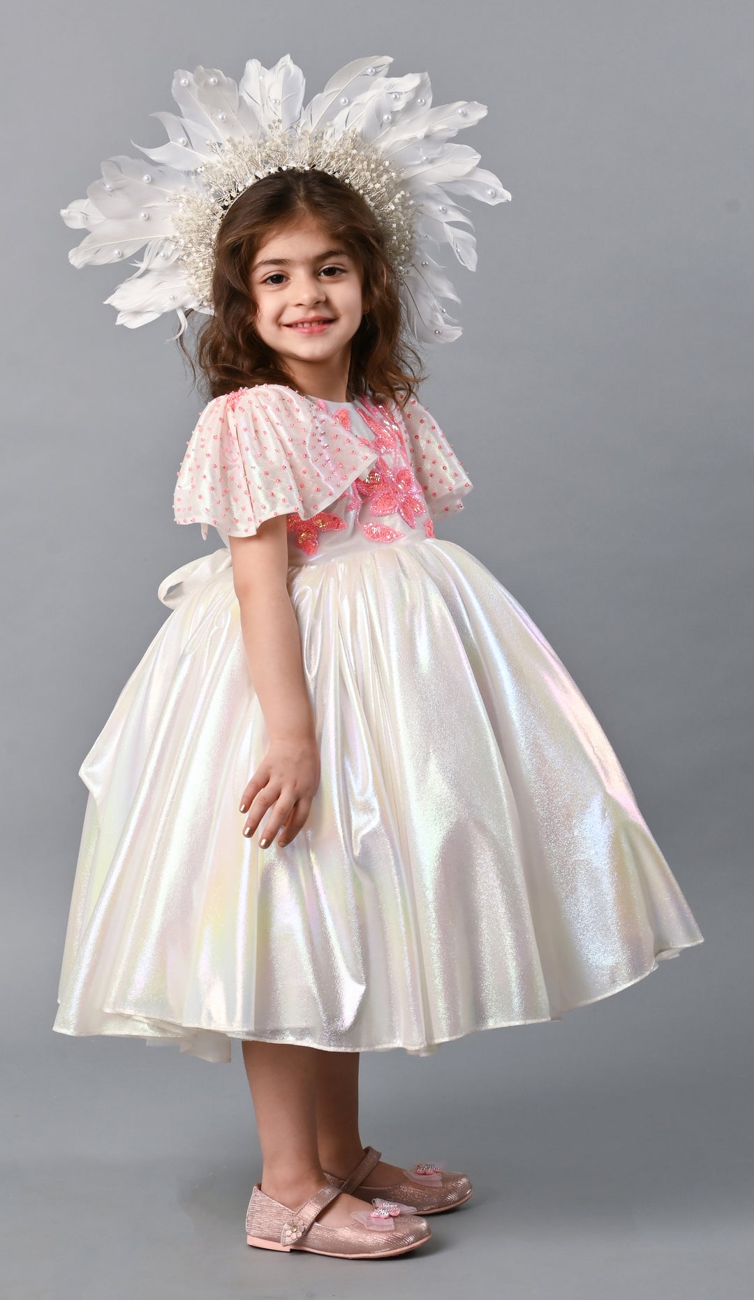 Stylish and vibrant festive frock for girls - Western-inspired fashion for joyous celebrations