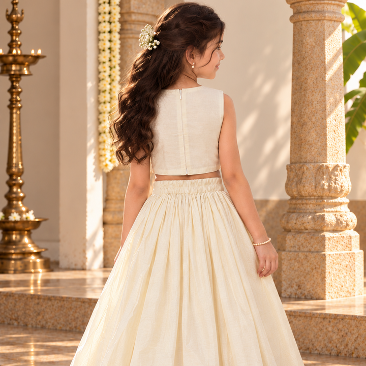 The Ivory Heirloom Lehenga for girls