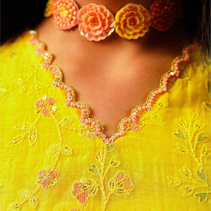 Elegant Diwali outfit for girls embroidered kurti with sharara in Mumbai