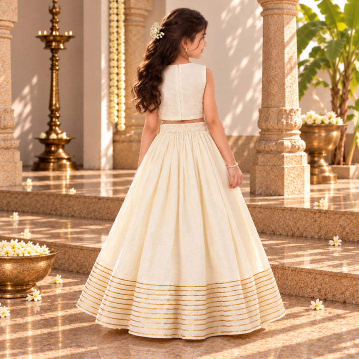 The Ivory Heirloom Lehenga for girls