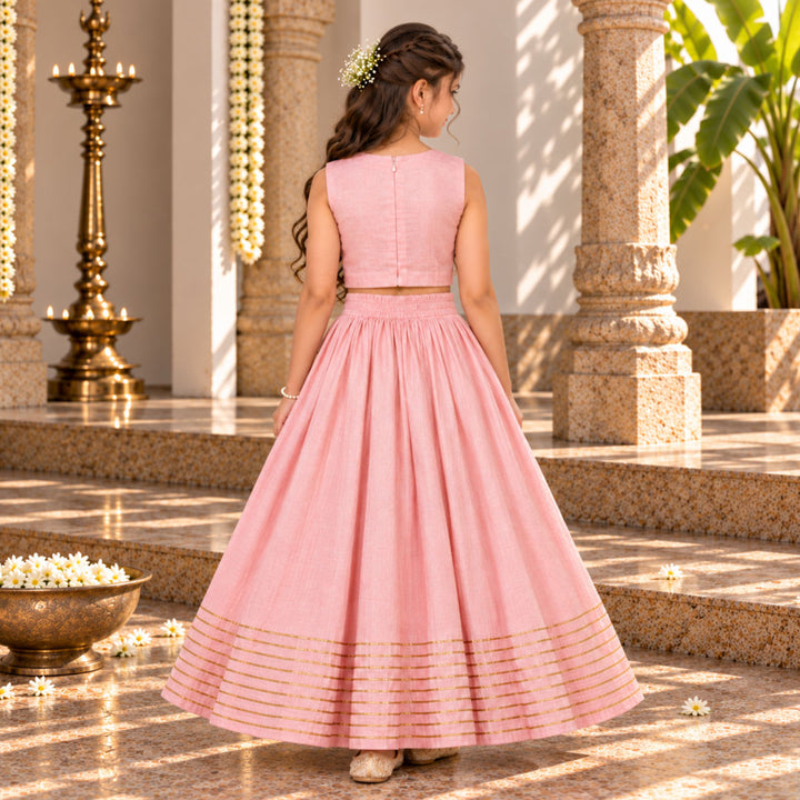 Gulabi choli lehenga for girls