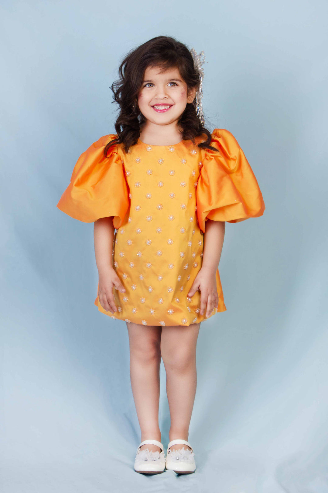 orange-tunic girls tunic tops