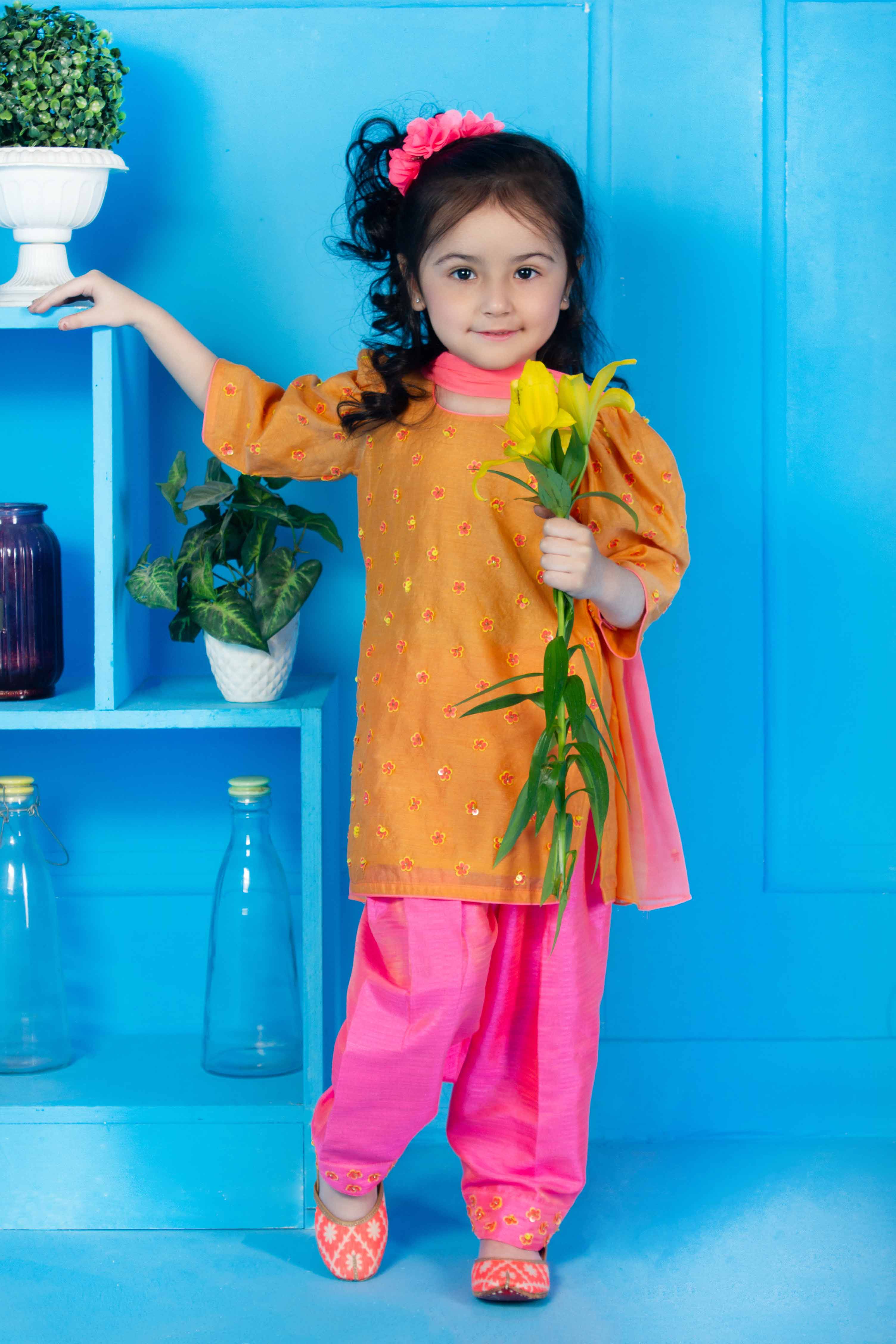 Blue Color Punjabi Sharara Suits For Girls 2023